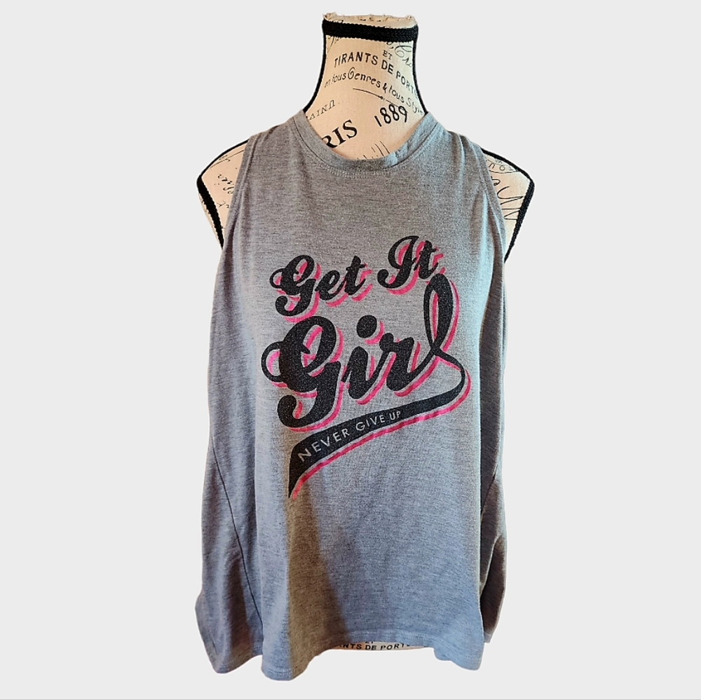 City Streets Get It Girl Never Give Up Tank Top Size Large